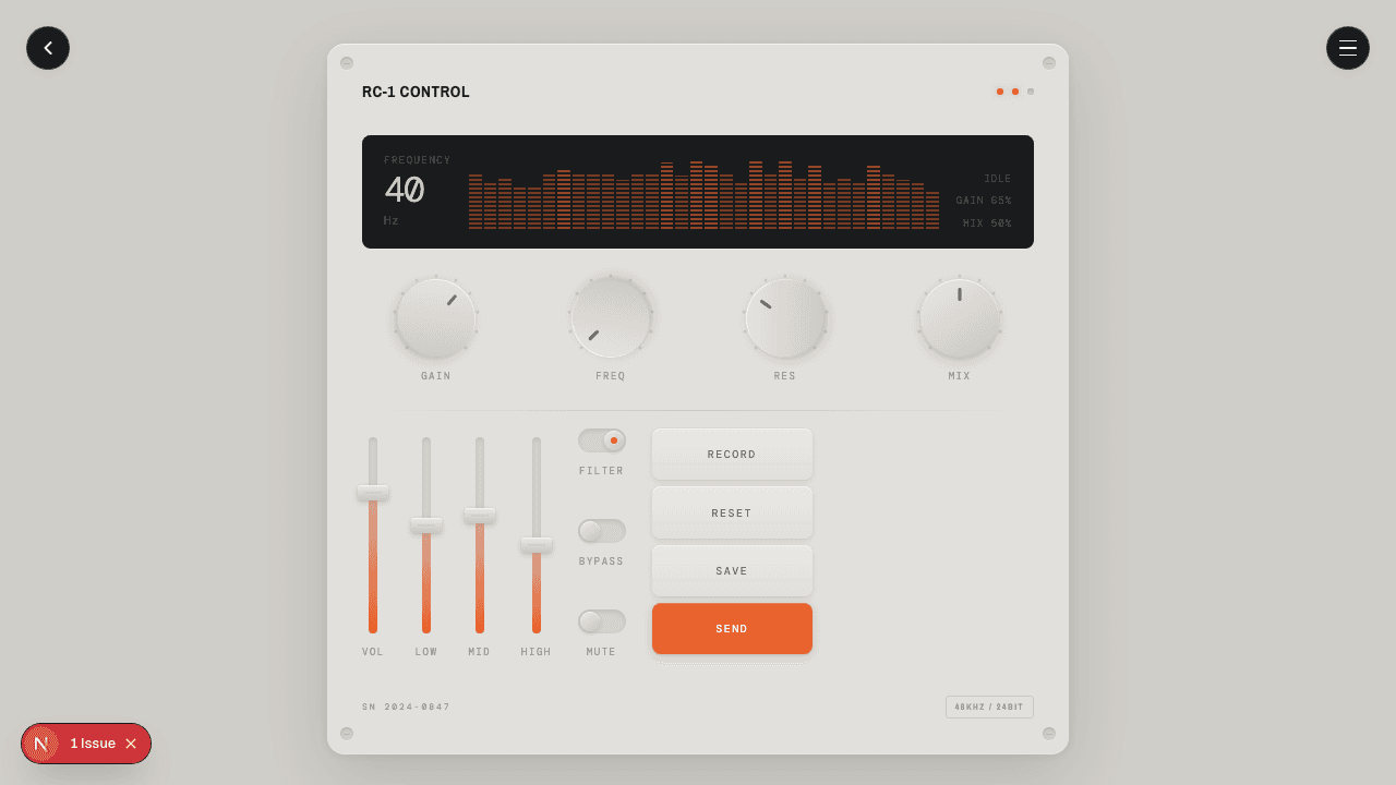 Retro Tech Control Panel
